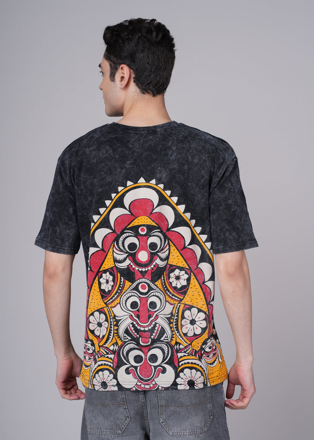 Men Black Cotton Oversized T-Shirt