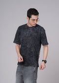 Men Black Cotton Oversized T-Shirt