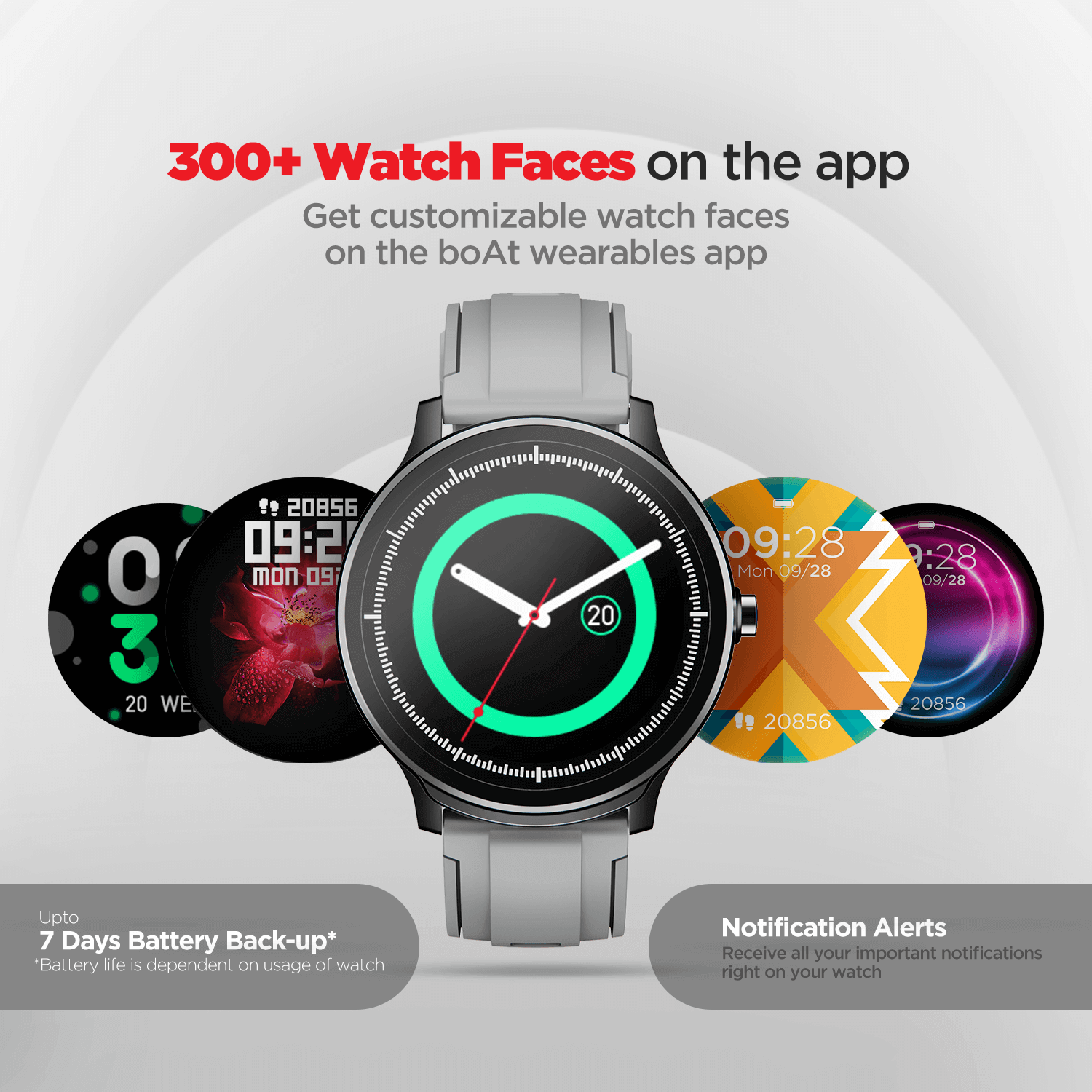 boAt Watch‌ Delta | Premium Smart Watch with 1.3" Full-Touch LCD Round Display, 3D hologram User Interface, 300+ Watch Faces