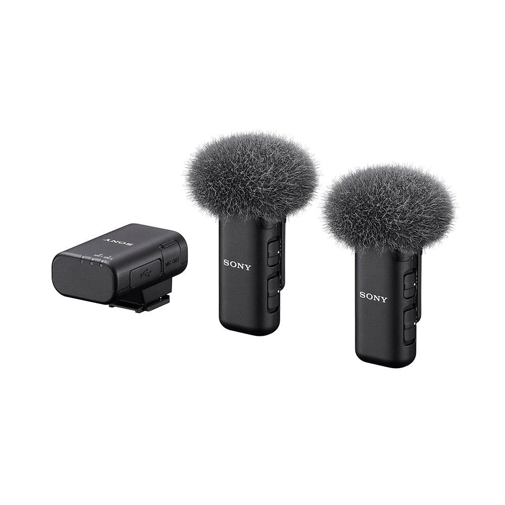 Sony ECM-W3 | Dual-channel Wireless Camera Microphone for digital recording | Content Creation | Dual Transmitter | Compact - Black