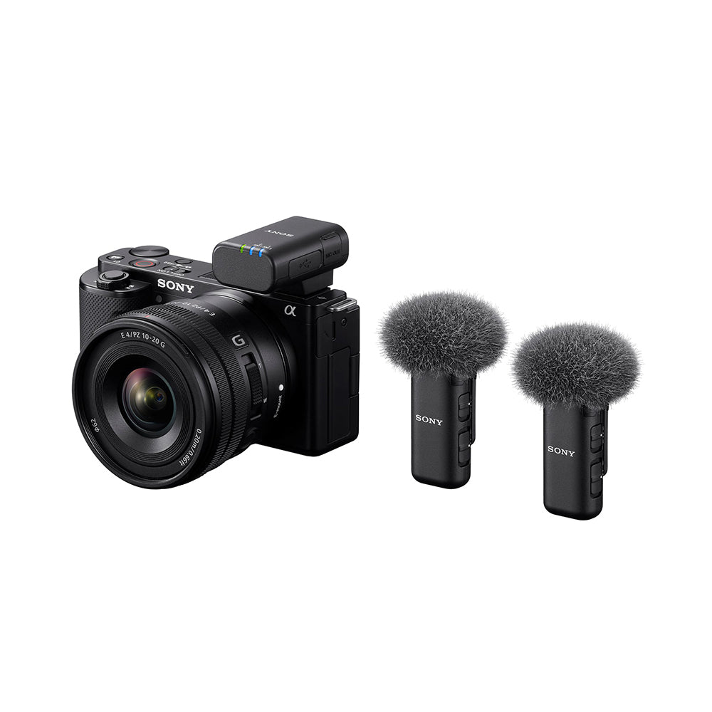 Sony ECM-W3 | Dual-channel Wireless Camera Microphone for digital recording | Content Creation | Dual Transmitter | Compact - Black