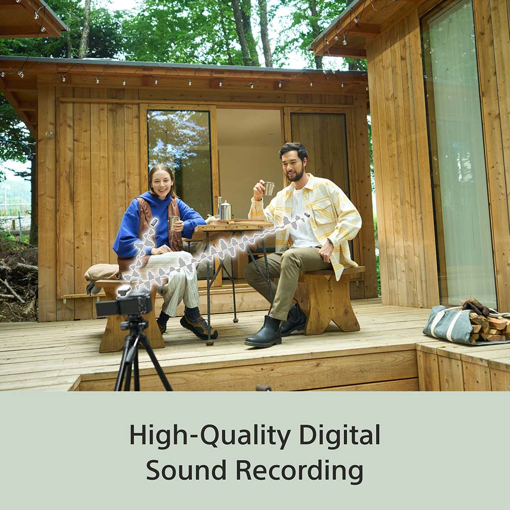 Sony ECM-W3 | Dual-channel Wireless Camera Microphone for digital recording | Content Creation | Dual Transmitter | Compact - Black