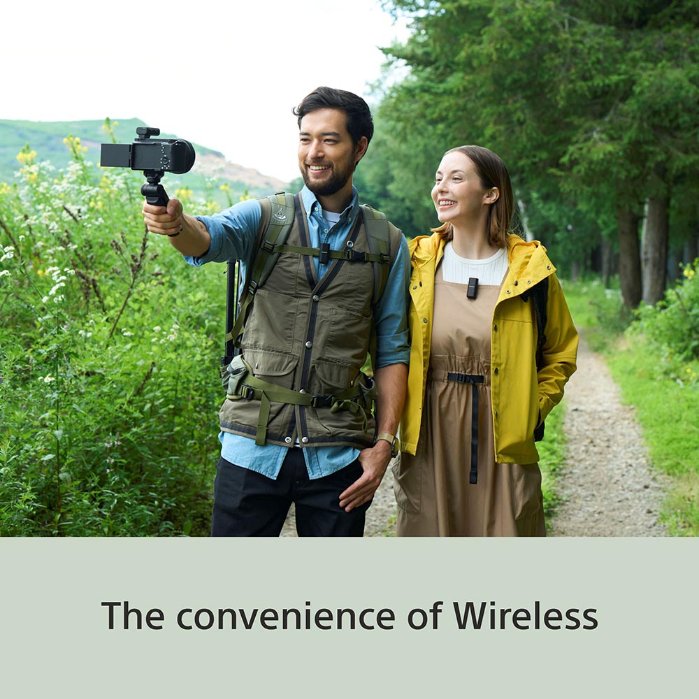 Sony ECM-W3 | Dual-channel Wireless Camera Microphone for digital recording | Content Creation | Dual Transmitter | Compact - Black