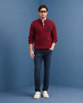 Rare Rabbit Men's Emil 26 Blue Cotton Blend Hawk Slim Fit Plain Jeans