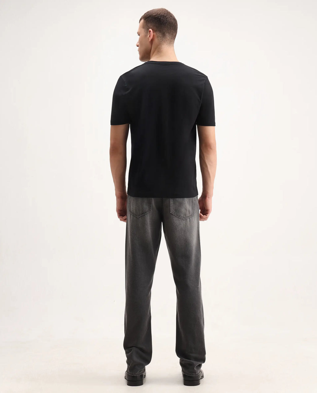 Rare Rabbit Men's Enim Grey Cotton Blend Fabric Morris Regular Fit Plain Jeans