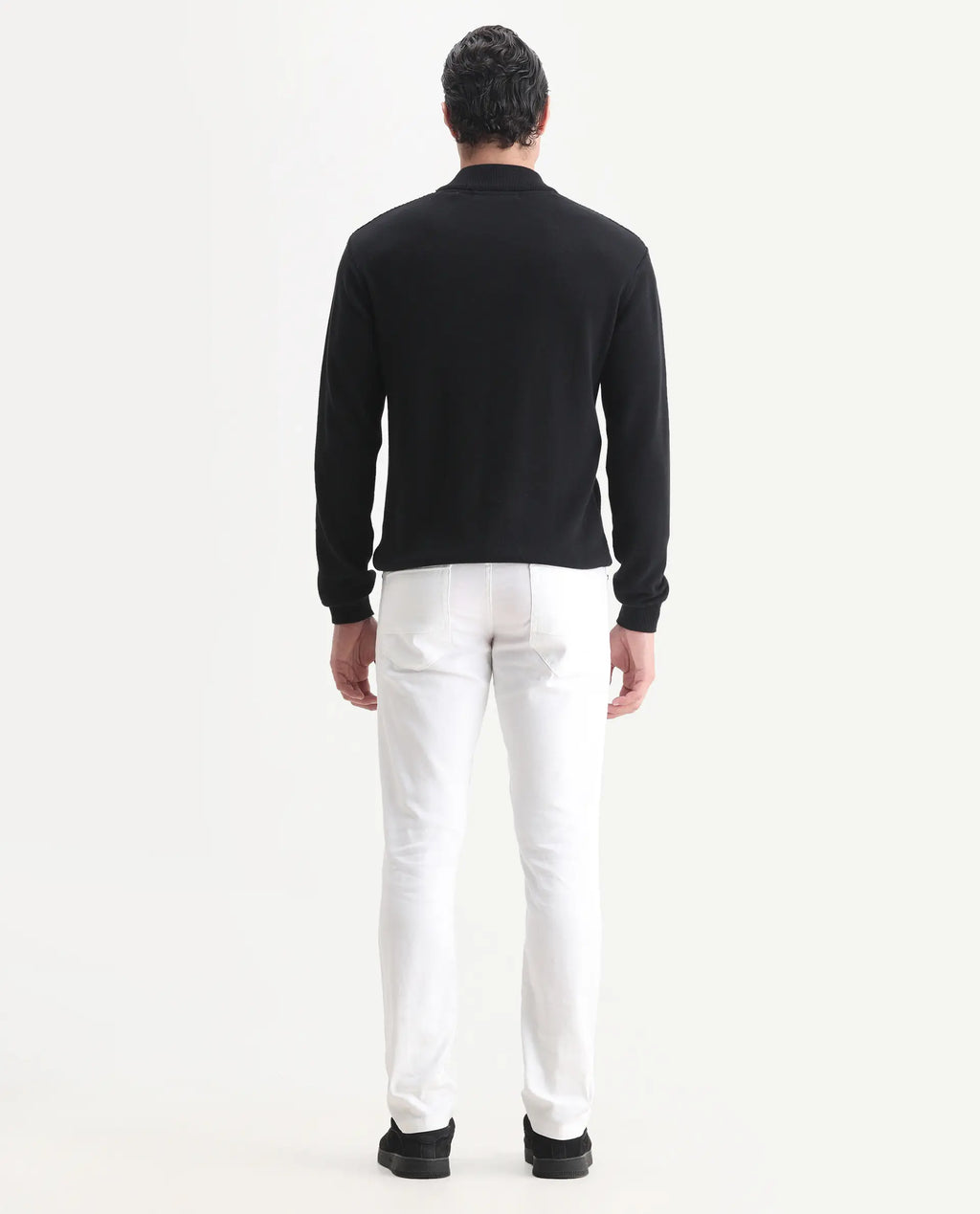 Rare Rabbit Men's Expore White Linen Blend Plain Regular Fit Trouser
