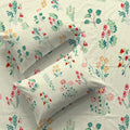 Serene 200 TC 100% Cotton Bedsheet with Pillow Covers - Eden Cream