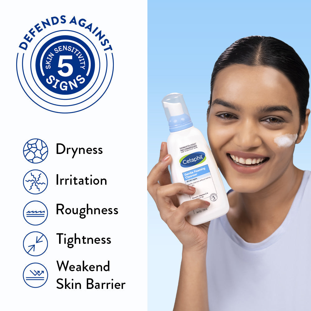 Cetaphil Gentle Foaming Cleanser for Dry to Normal Sensitive skin