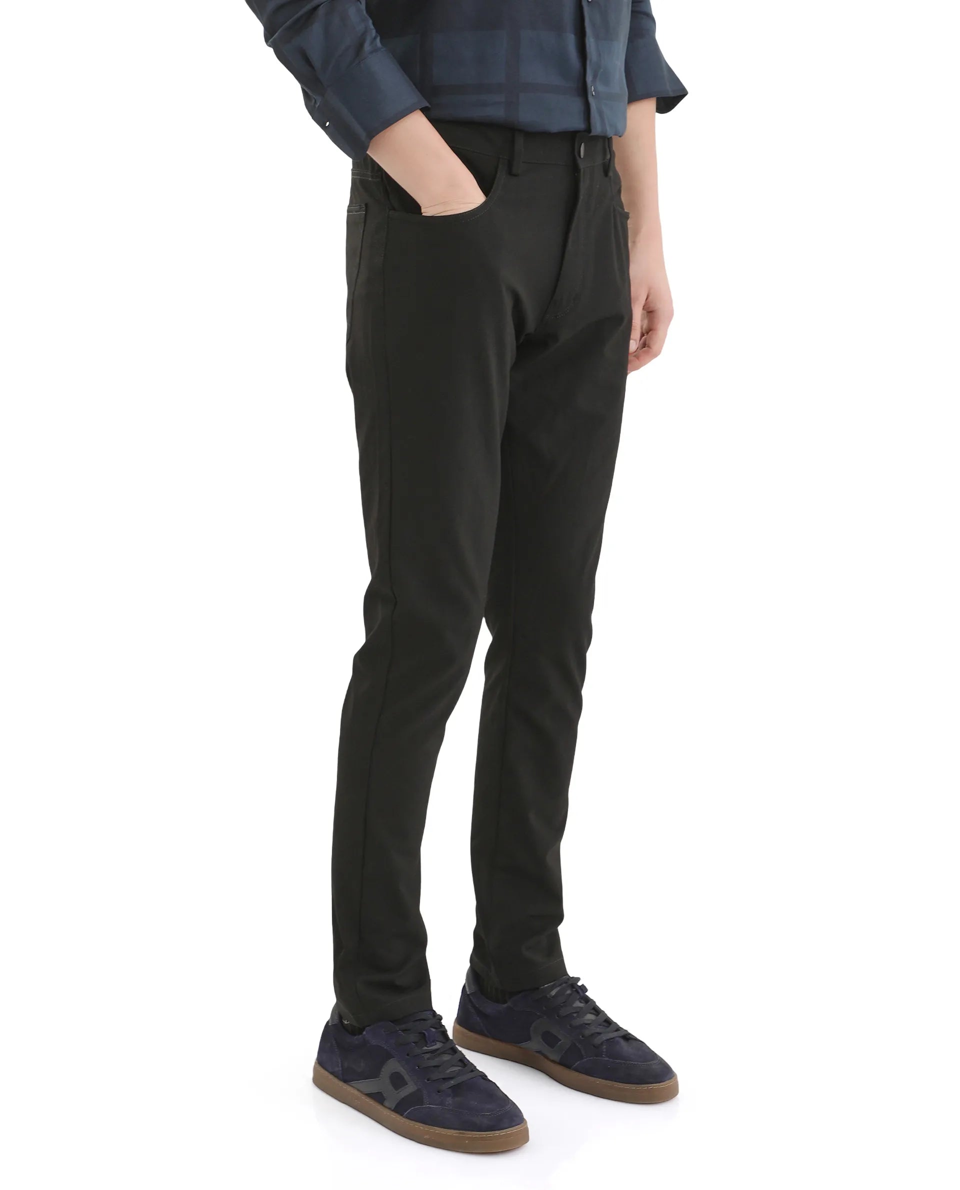 Rare Rabbit Men's Cotton Plain Regular Fit Trouser