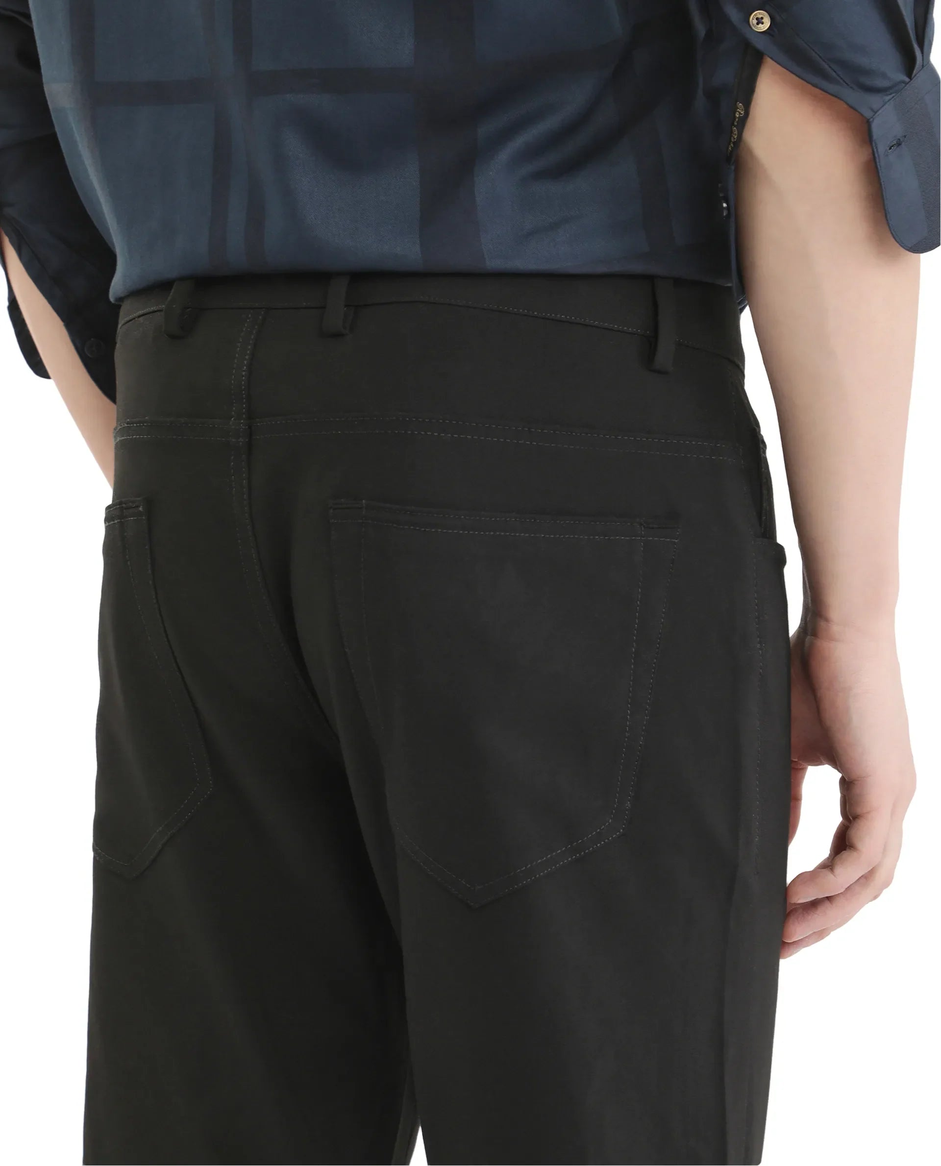 Rare Rabbit Men's Cotton Plain Regular Fit Trouser