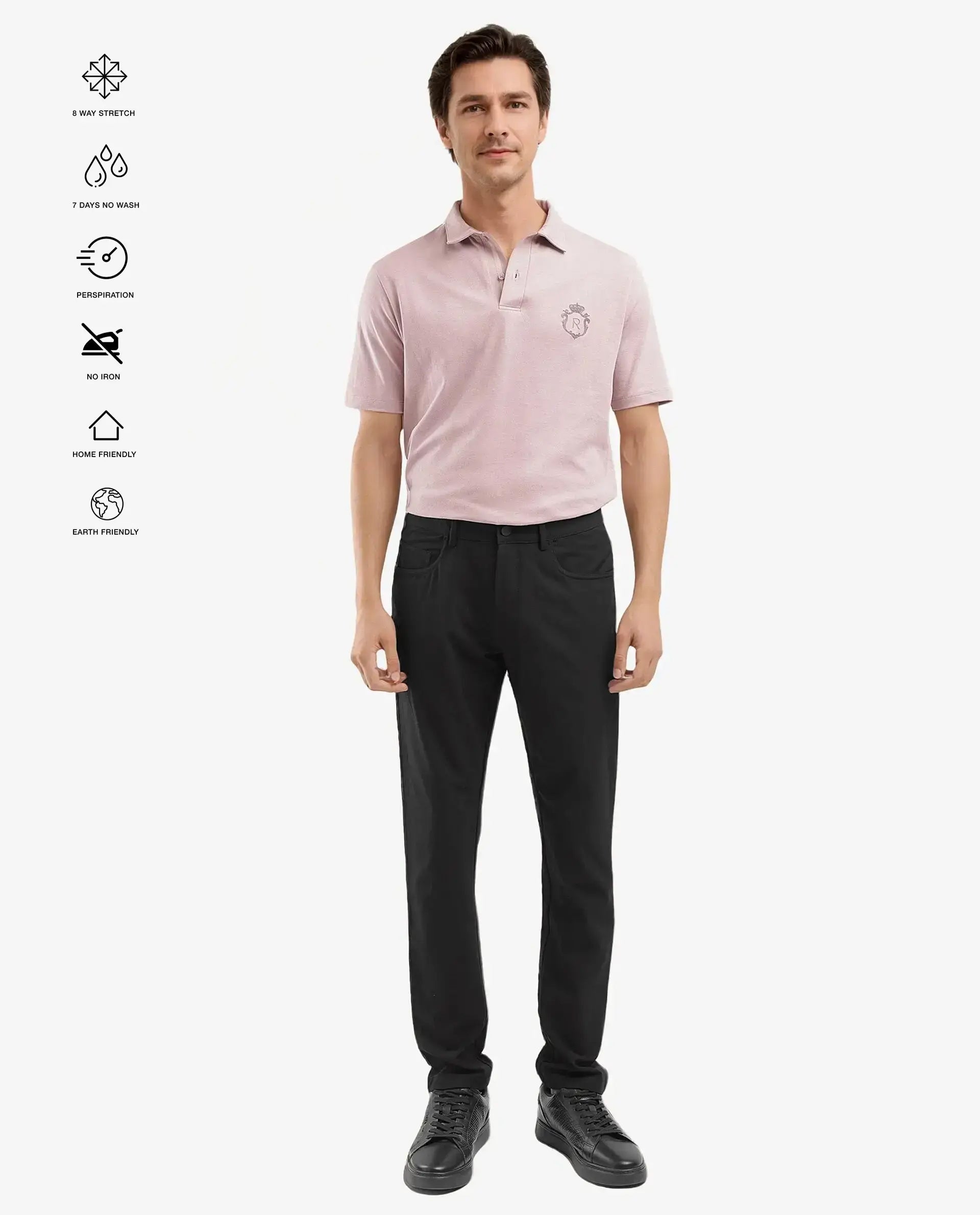 Rare Rabbit Men's Cotton Plain Regular Fit Trouser