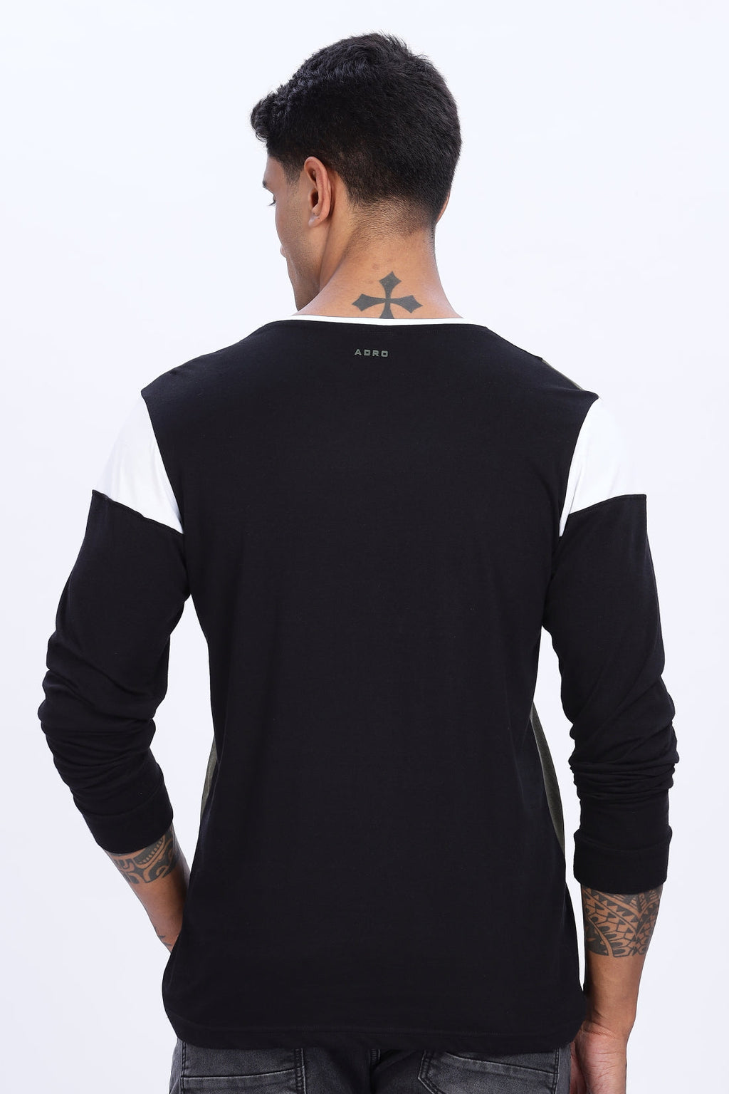 Men Multicolor Casual Full Sleeve Round Neck T-Shirt