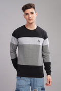 Men Multicolor Colorblock Full Sleeve T-Shirt