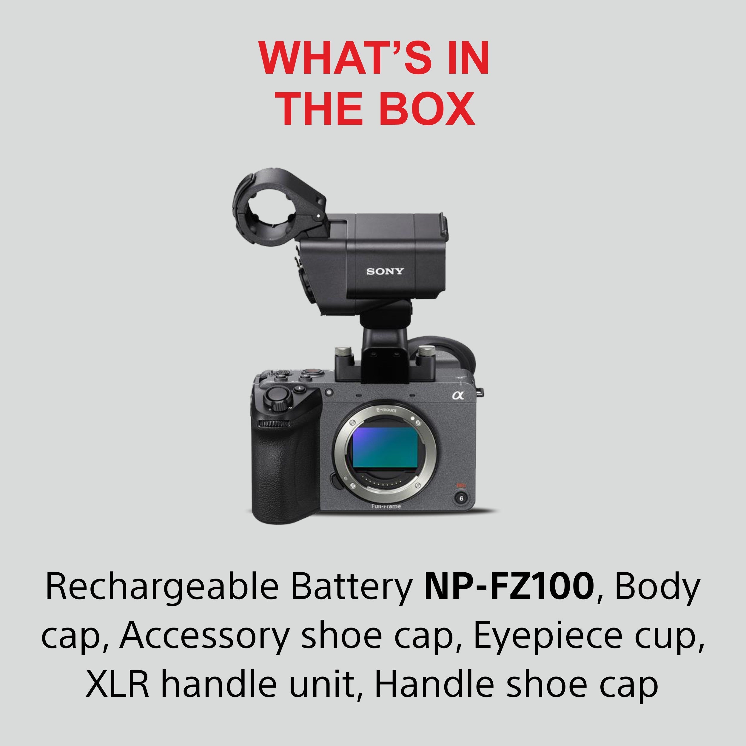 Sony Cinema Line FX2 Full-Frame Camera with XLR Handle | 4K 60P | S-Cinetone | Dual Base ISO | Compact & Lightweight | Made for Filmmakers - Grey