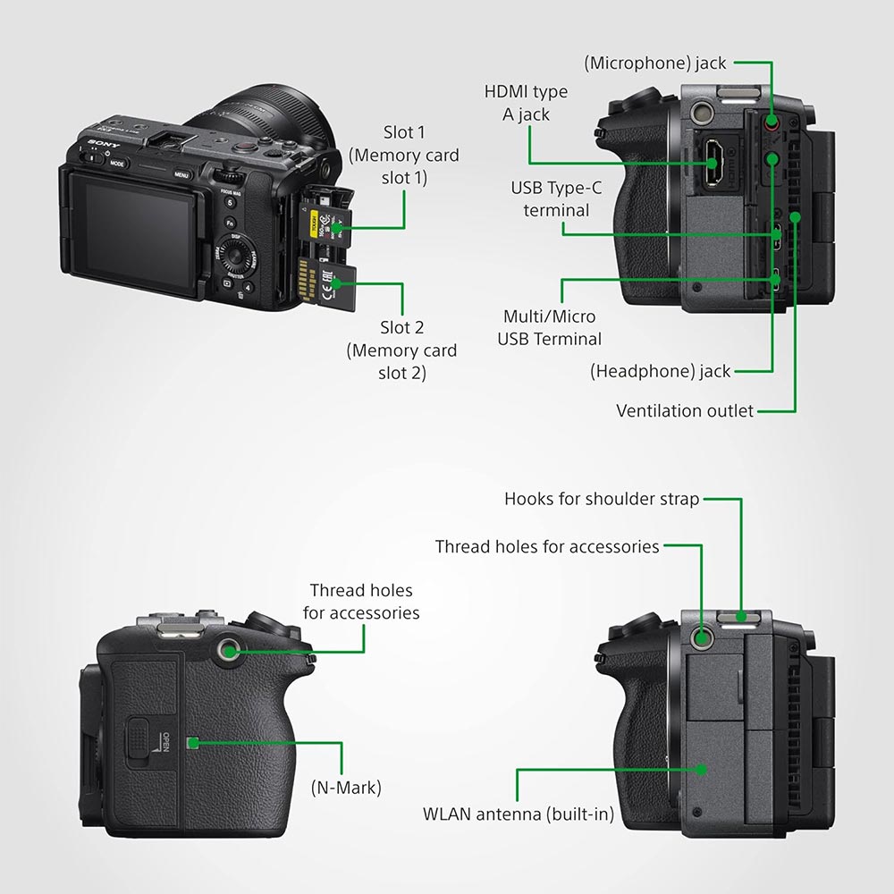 Sony FX3A Cinema Line Full-Frame Camera | 4K 120P | Compact & Lightweight | Made for Filmmakers | Cinematic Shots - (Grey)