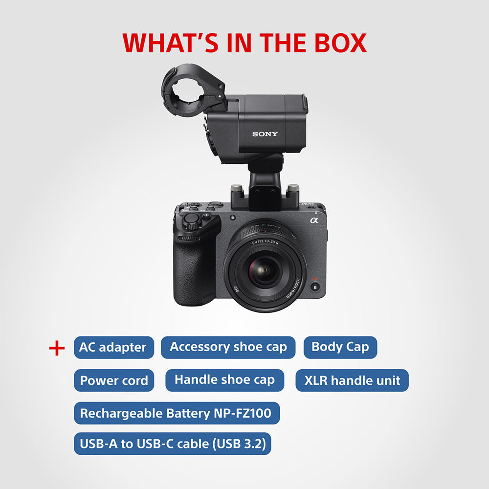 Sony Cinema Line FX30 (ILME-FX30) with XLR Handle | Super 35 | Compact camera for Filmmaking | 4K120P | S-Cinetone | Dual Base ISO