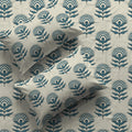 Serene 200 TC 100% Cotton Bedsheet with Pillow Covers - Florabell Blue