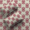 Serene 200 TC 100% Cotton Bedsheet with Pillow Covers - Florabell Cherry Red