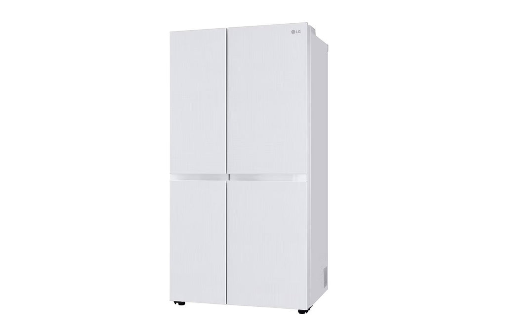 LG 650 Litres Side by Side Door Convertible Refrigerator with Door Cooling+, Hygiene Fresh+, Glass Finish (GL-B257DLW3, Linen White)