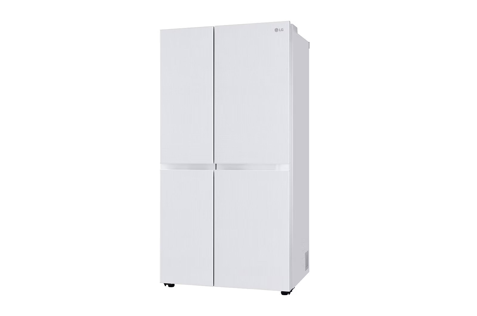 LG 650 Litres Side by Side Door Convertible Refrigerator with Door Cooling+, Hygiene Fresh+, Glass Finish (GL-B257DLW3, Linen White)