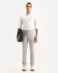 Rare Rabbit Men's Glade 1 Beige Polyester Plain Regular Fit Trouser
