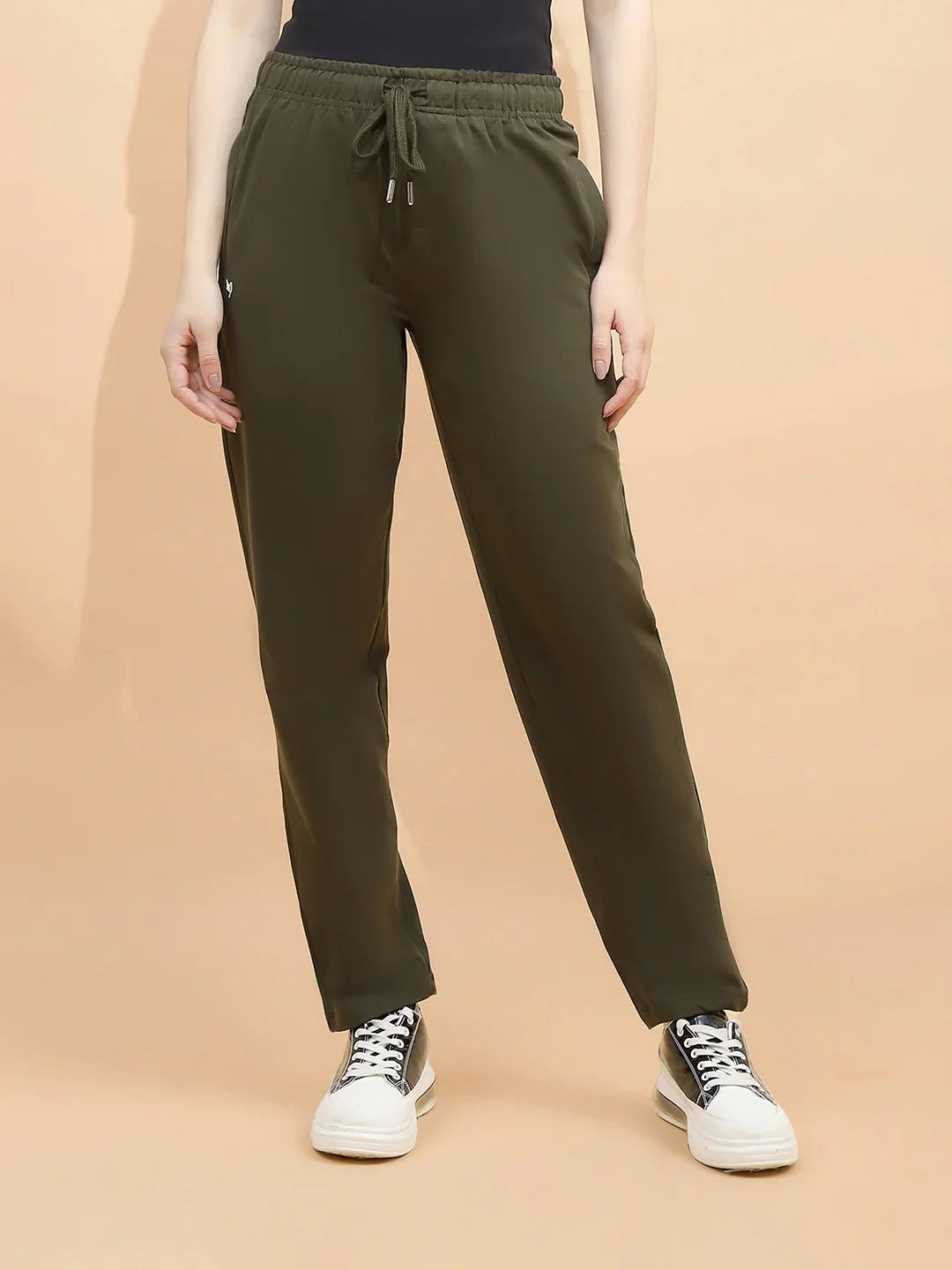 Olive Green Cotton Blend Lower