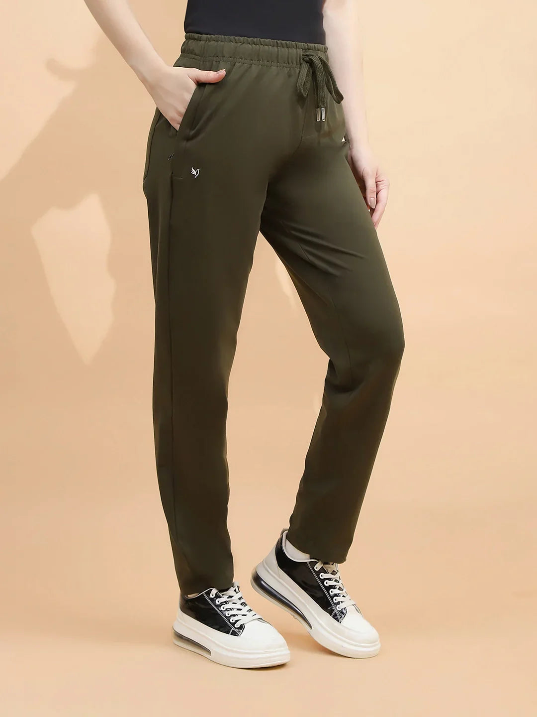 Olive Green Cotton Blend Lower