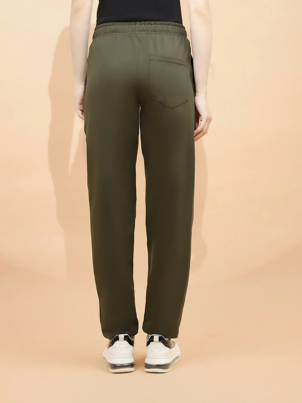 Olive Green Cotton Blend Lower