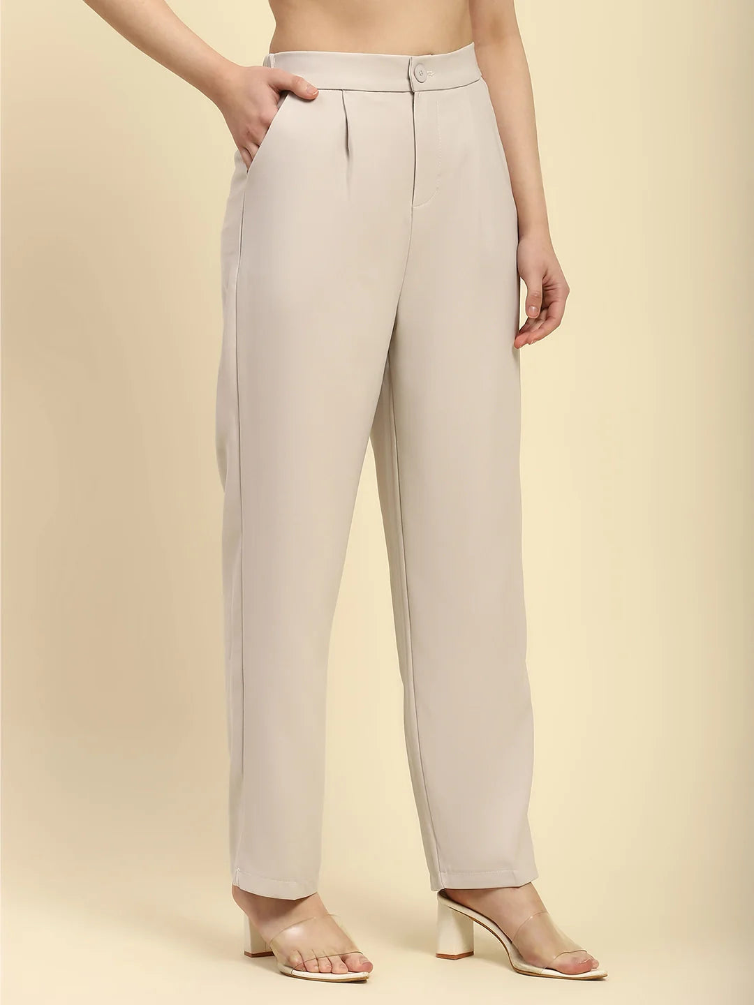 Ecru Korean Formal Trouser