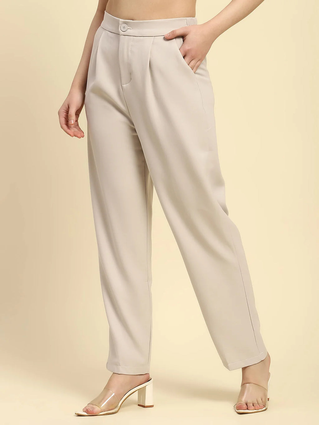 Ecru Korean Formal Trouser