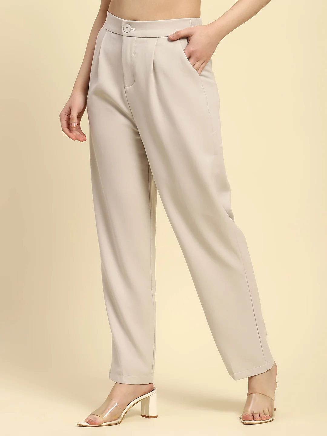 Ecru Korean Formal Trouser