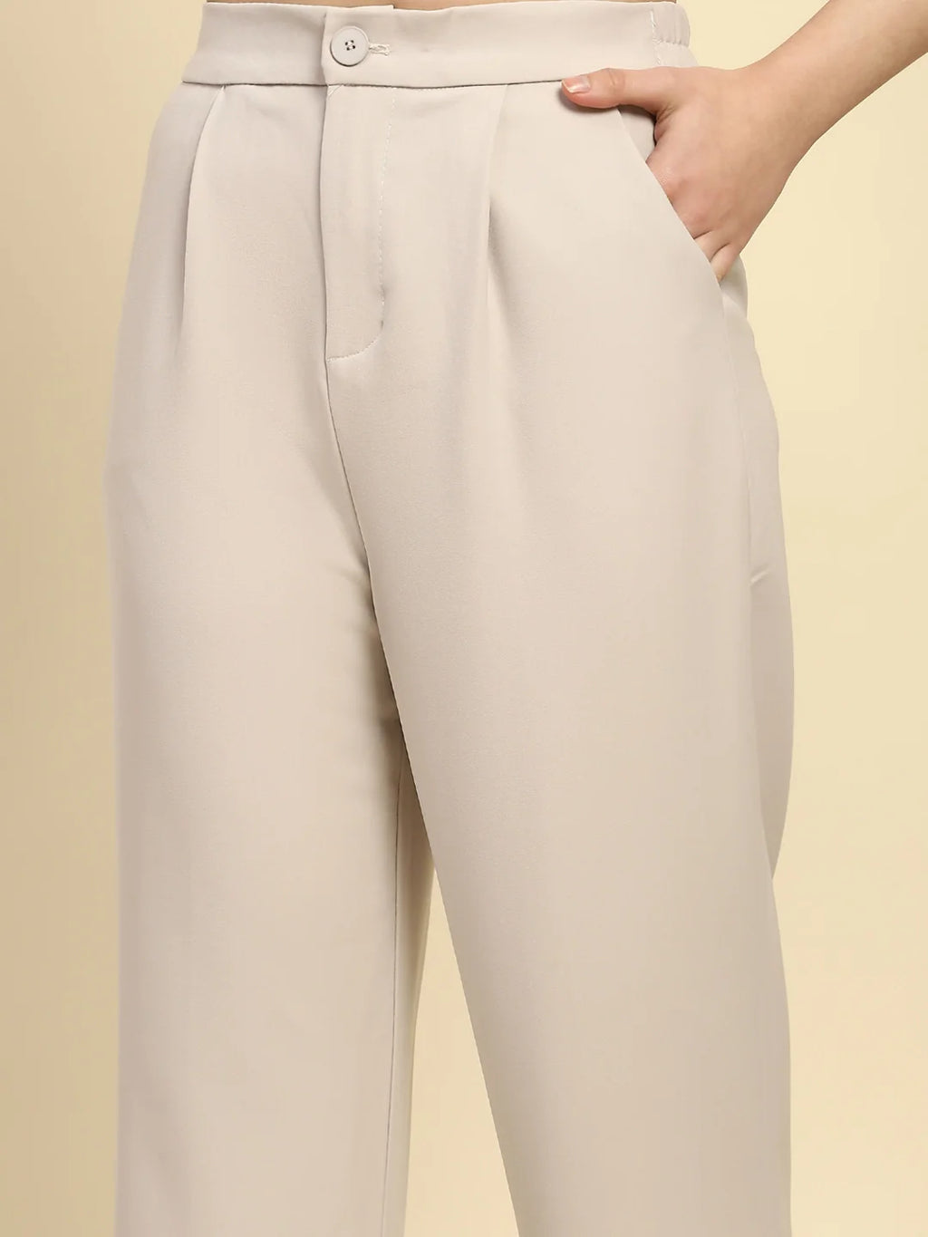 Ecru Korean Formal Trouser