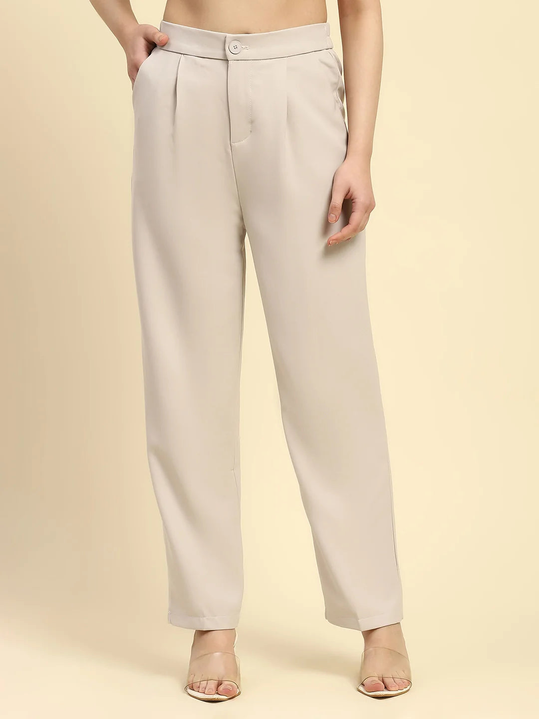 Ecru Korean Formal Trouser