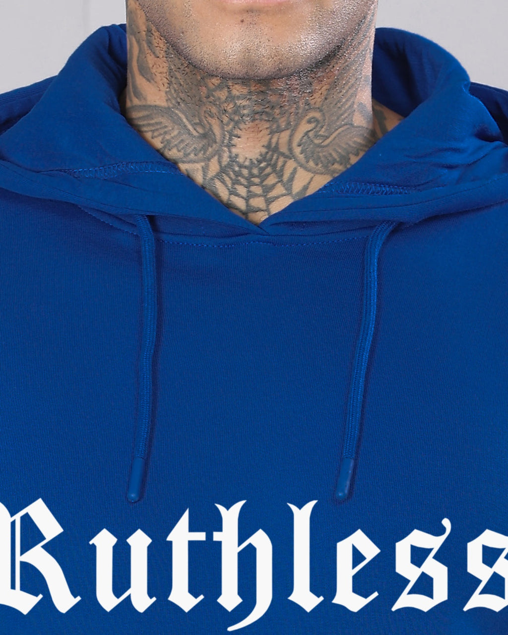Men Blue Printed Hoodie