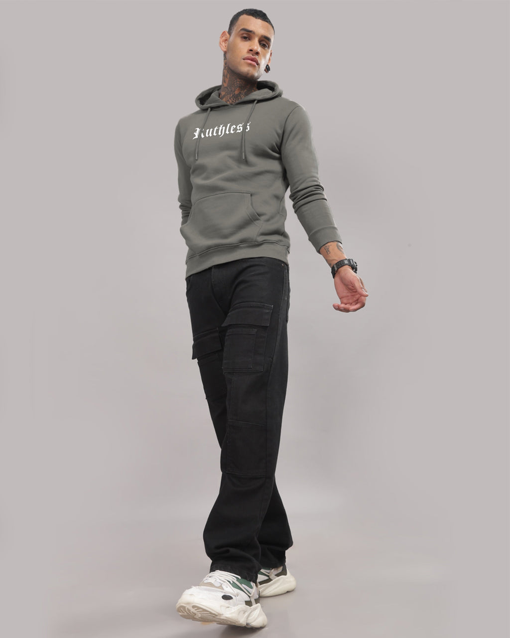 Men Printed Lilac T Shirt