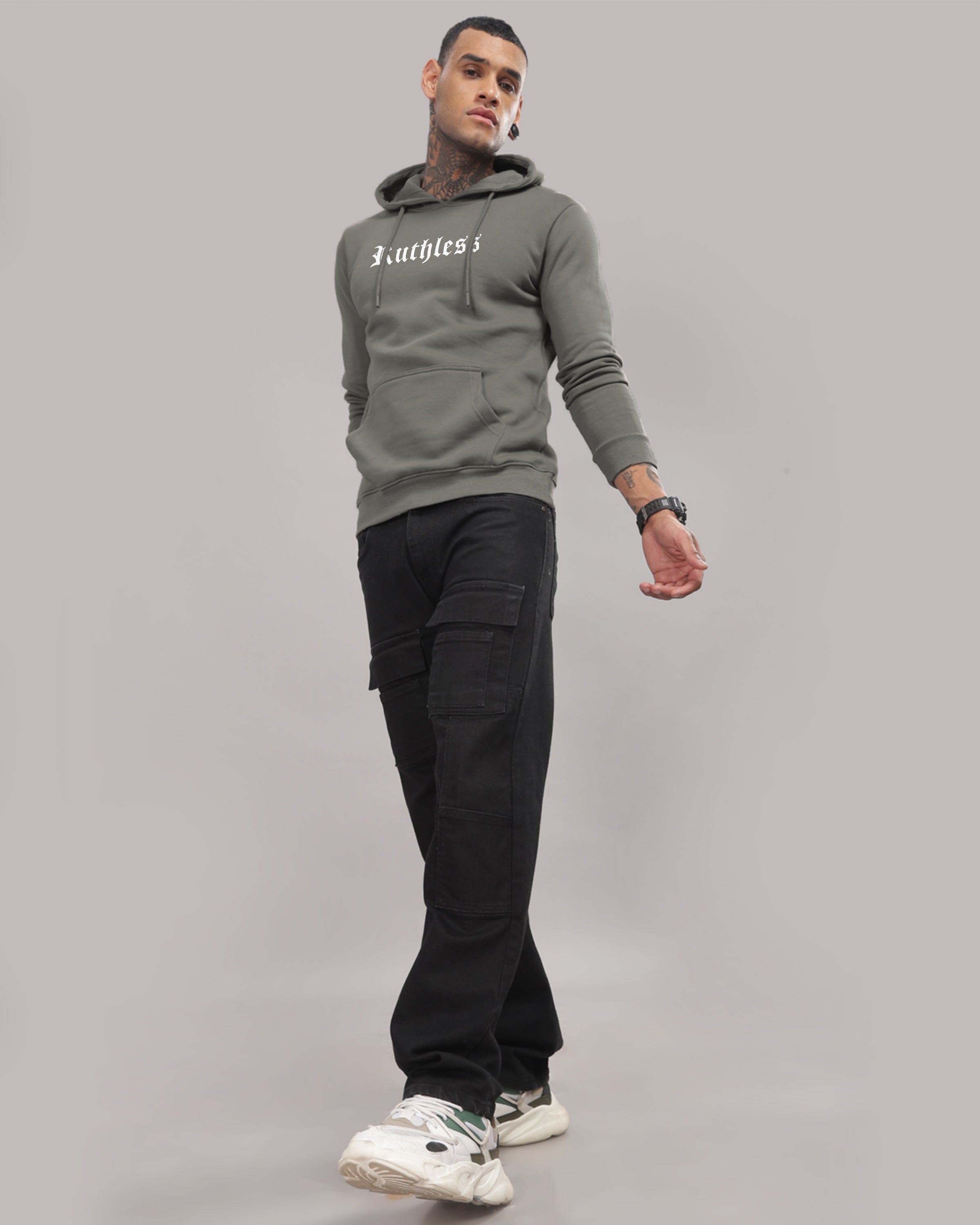 Men Printed Lilac T Shirt