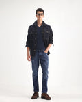 Rare Rabbit Men's Hawkins Light Blue Cotton Plain Hawk Slim Fit Jeans