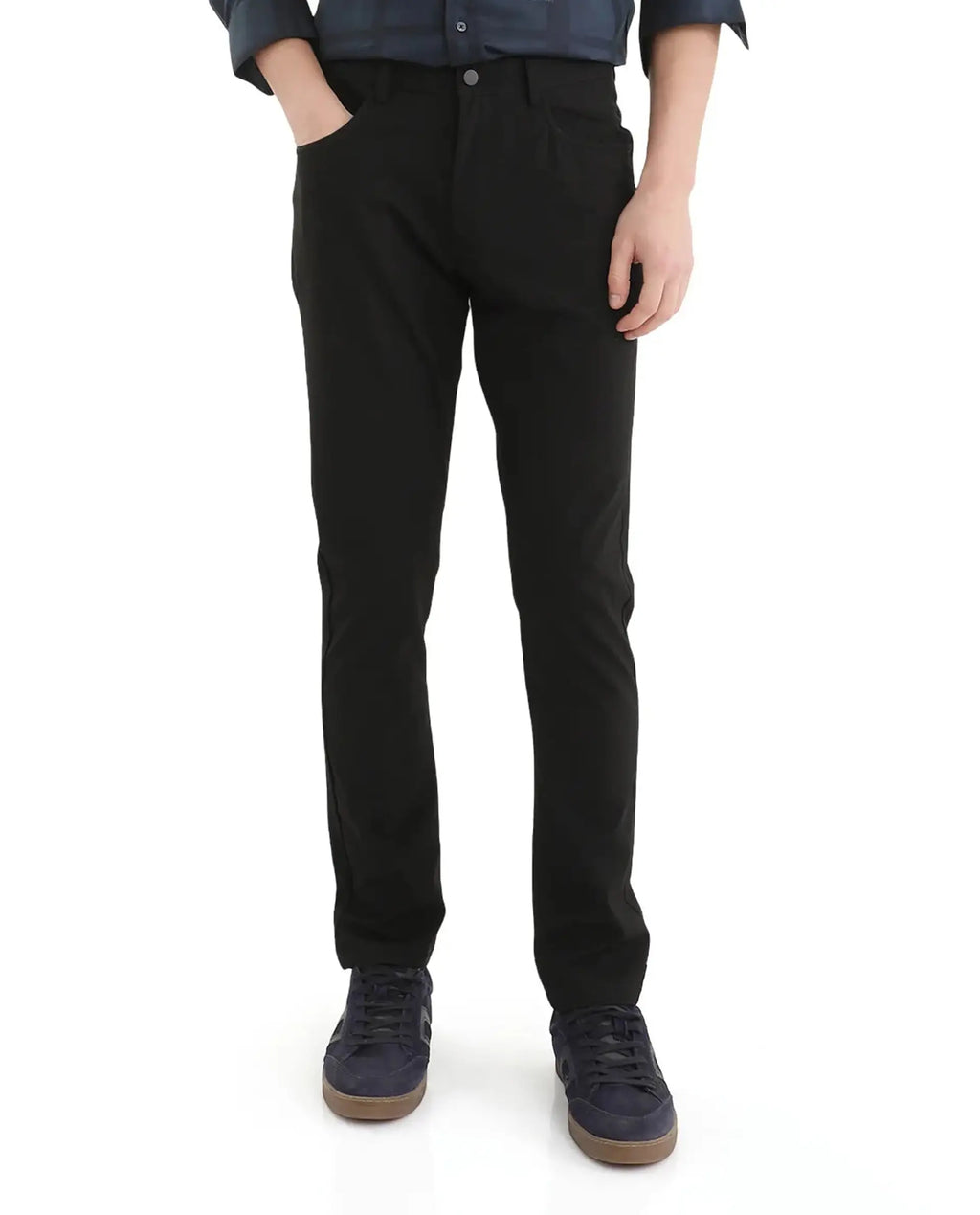 Rare Rabbit Men's Cotton Plain Regular Fit Trouser