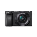 Sony Alpha 6400 E-mount camera with APS-C sensor (ILCE-6400L) | 24.2 MP Mirrorless Camera, 11 FPS, 4K/30p, with a 16-50mm Power Zoom lens.