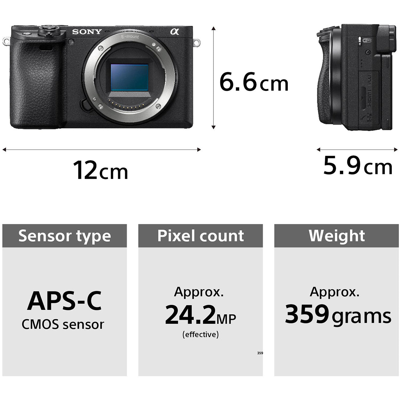 Sony Alpha 6400 E-mount Camera with APS-C Sensor (ILCE-6400M) | 24.2 MP Mirrorless Camera, 11 FPS, 4K/30p with a 18-135mm Power Zoom lens.