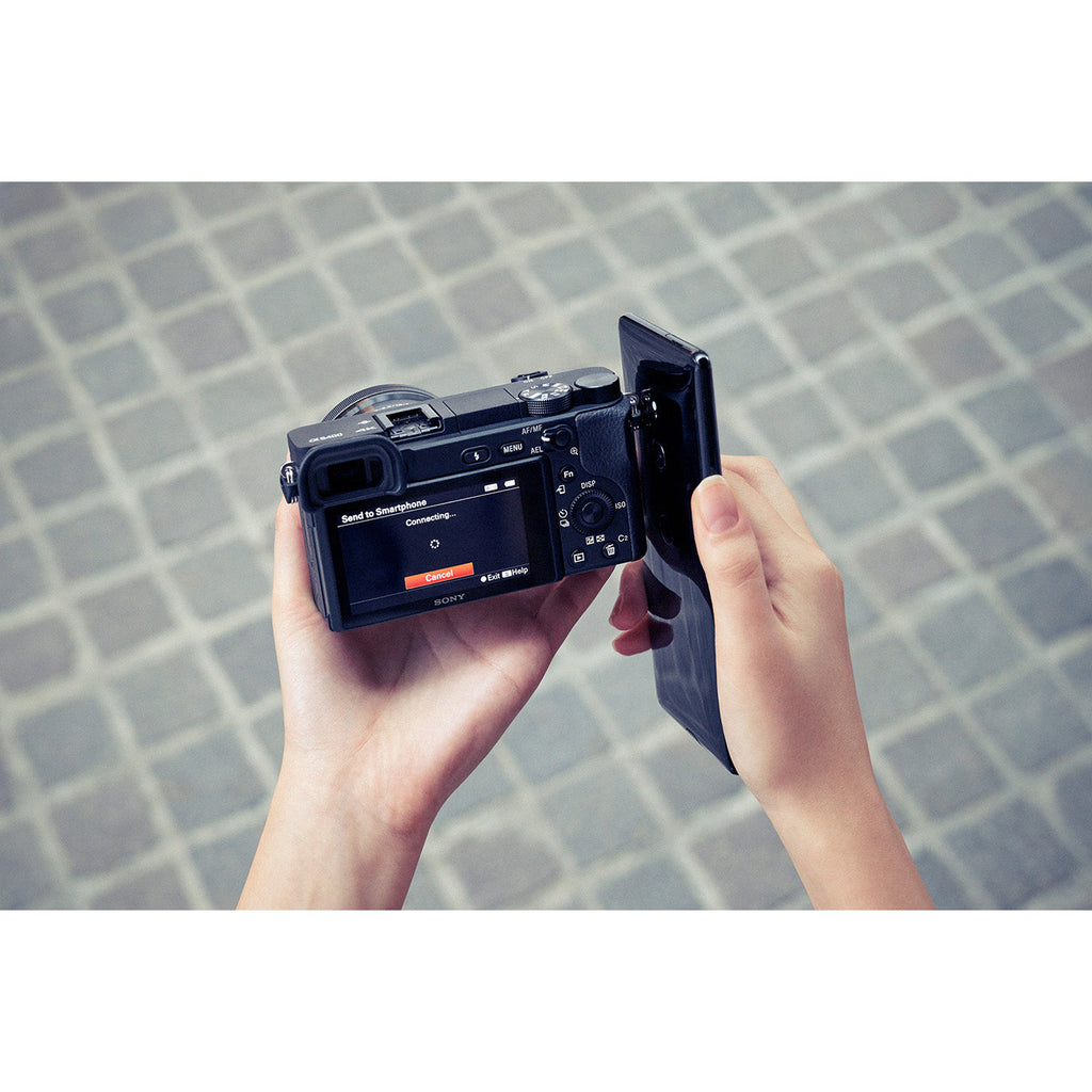 Sony Alpha 6400 E-mount Camera with APS-C Sensor (ILCE-6400M) | 24.2 MP Mirrorless Camera, 11 FPS, 4K/30p with a 18-135mm Power Zoom lens.