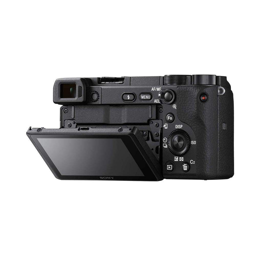 Sony Alpha 6400 E-mount Camera with APS-C Sensor (ILCE-6400M) | 24.2 MP Mirrorless Camera, 11 FPS, 4K/30p with a 18-135mm Power Zoom lens.