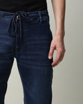 Rare Rabbit Men's Sevilla Navy Plain Morris Regular Fit Jeans