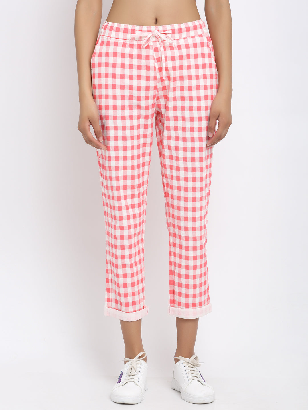 Beige Checkered Lower