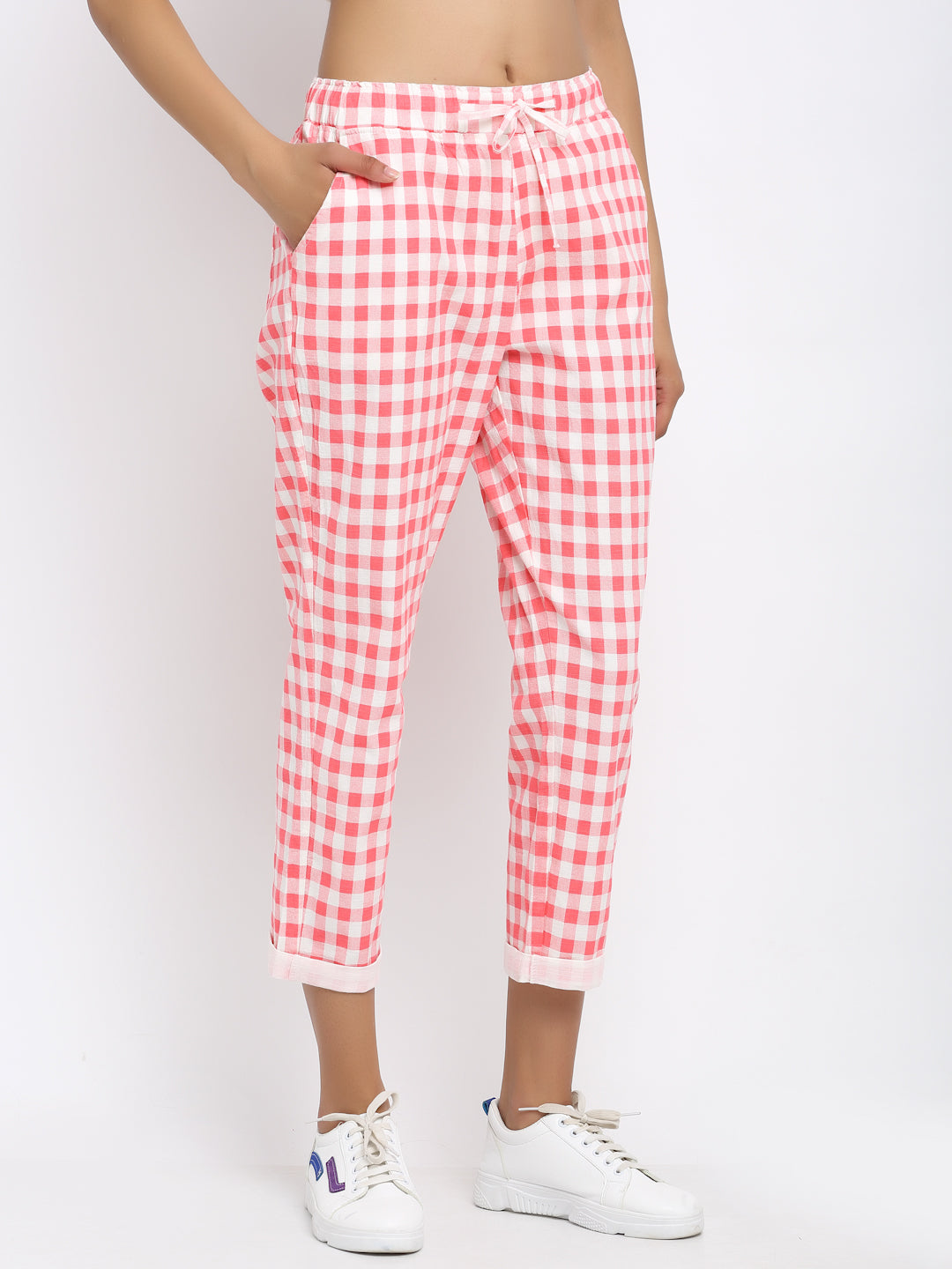 Beige Checkered Lower