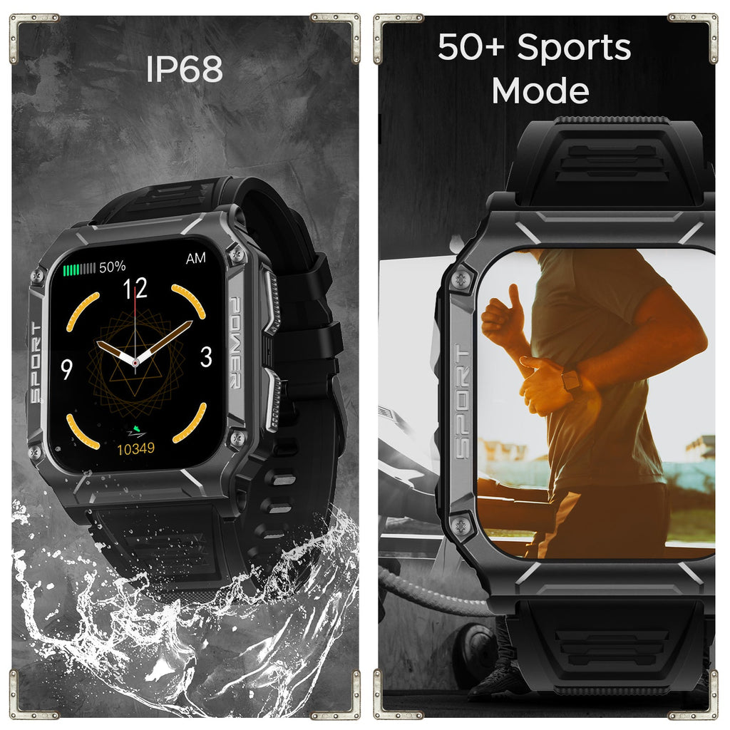 boAt Wave Force 2 | Smart Watch with 1.96" (4.97cm) HD Display, BT Calling, Built-in compass, SpO2 & Heart rate Monitoring