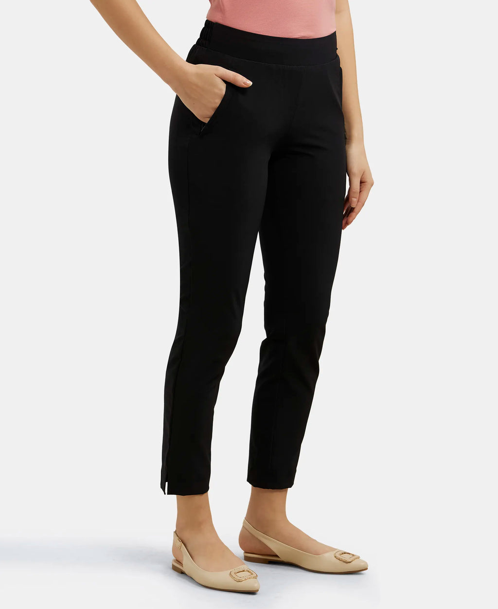 Environment Friendly Recycled Microfiber All Day Pants with StayFresh Treatment - Black