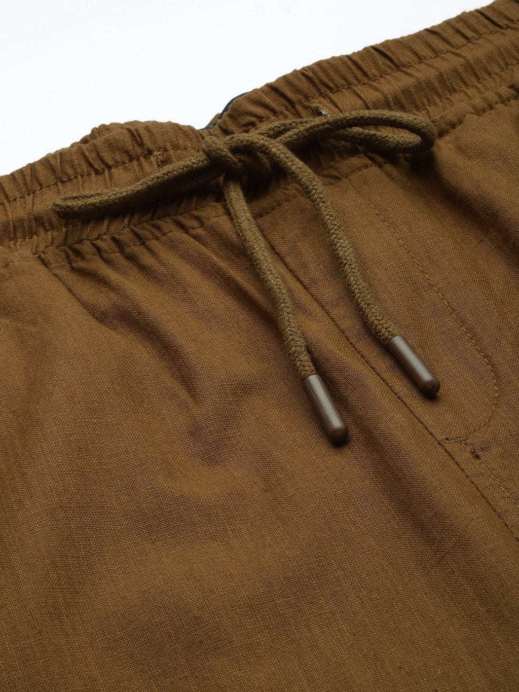 Men's Brown Slim Fit Solid Casual Shorts
