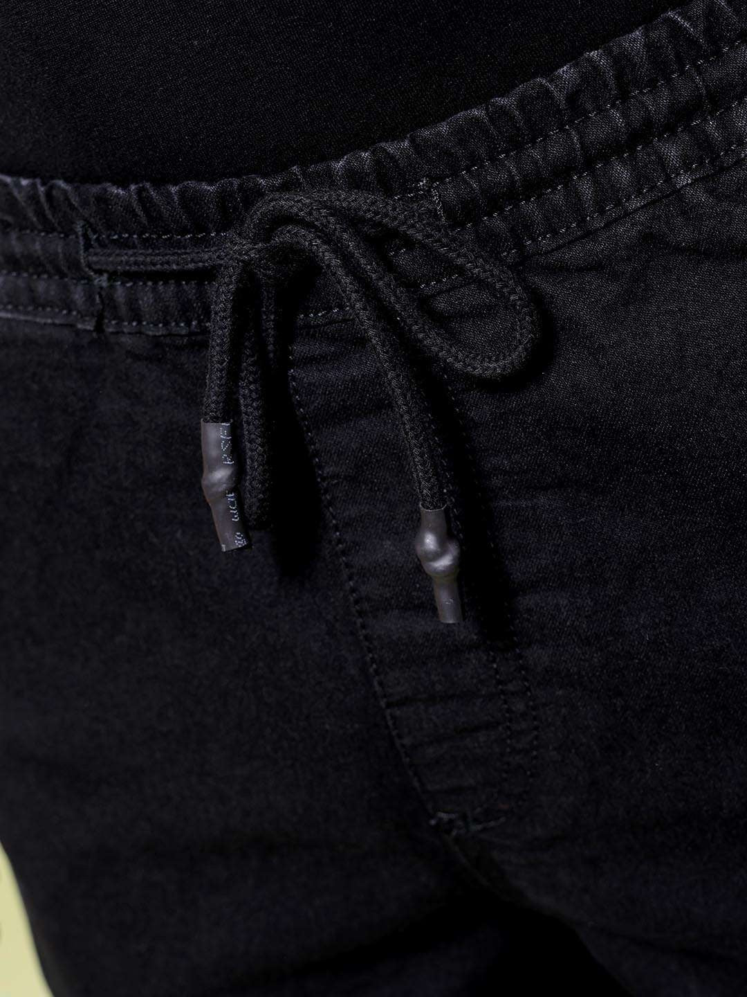 Men's Black Regular Fit Casual Denim Shorts