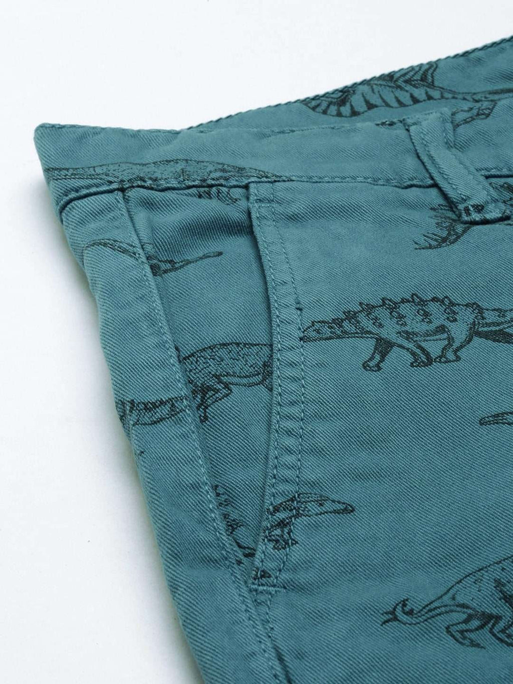 Men's Teal Slim Fit Solid Casual Shorts
